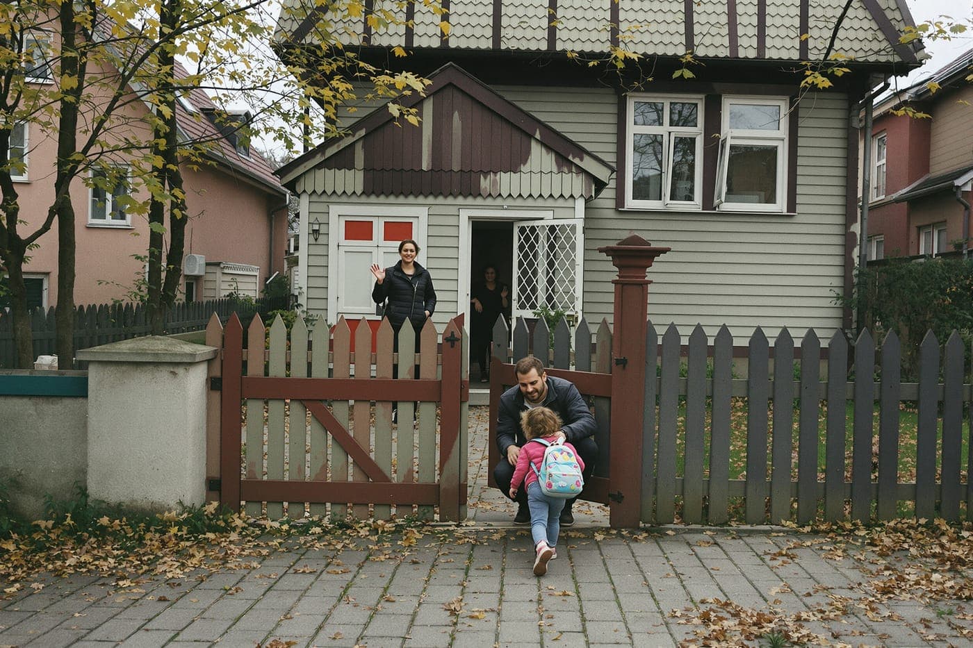 Tėtis pasiima dukrą iš auklės namų